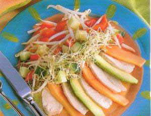 Куриный салат с папайя
