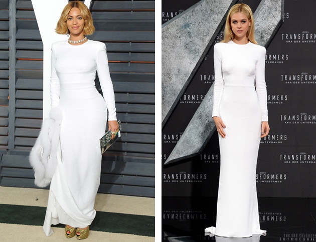 Белое обтягивающее платье в пол - кому идет больше?