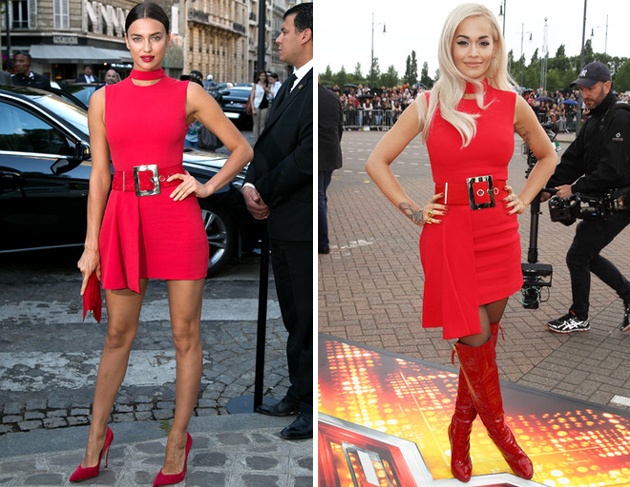 Красное платье от Versace - кому идет больше?